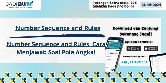 Number Sequence and Rules, Cara Menjawab Soal Pola Angka!